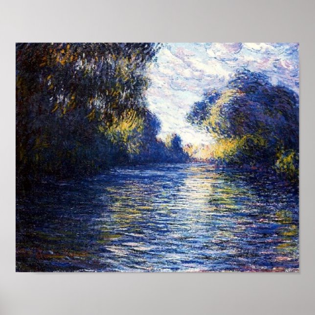 Monet Morning an der Seine Kunstdruckerei Poster (Vorne)
