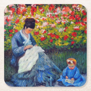 Monet Mother and Child in Garden Untersetzer