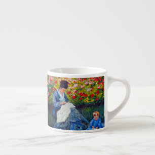 Monet Mutter und Kind im Garten Espressotasse