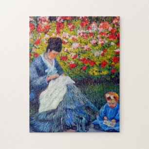 Monet Mutter und Kind im Garten Puzzle