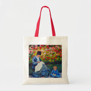 Monet Mutter und Kind im Garten Tragetasche