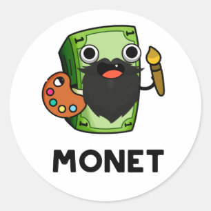 Monet Niedlich Artist Money Pub Runder Aufkleber