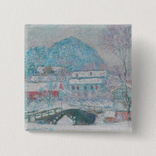 Monet - Norwegen, Dorf Sandviken im Schnee Button