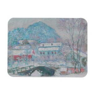 Monet - Norwegen, Dorf Sandviken im Schnee Magnet