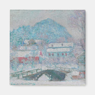 Monet - Norwegen, Dorf Sandviken im Schnee Magnet