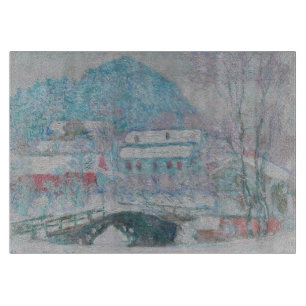 Monet - Norwegen, Dorf Sandviken im Schnee Schneidebrett