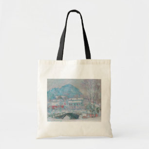 Monet - Norwegen, Dorf Sandviken im Schnee Tote Tragetasche