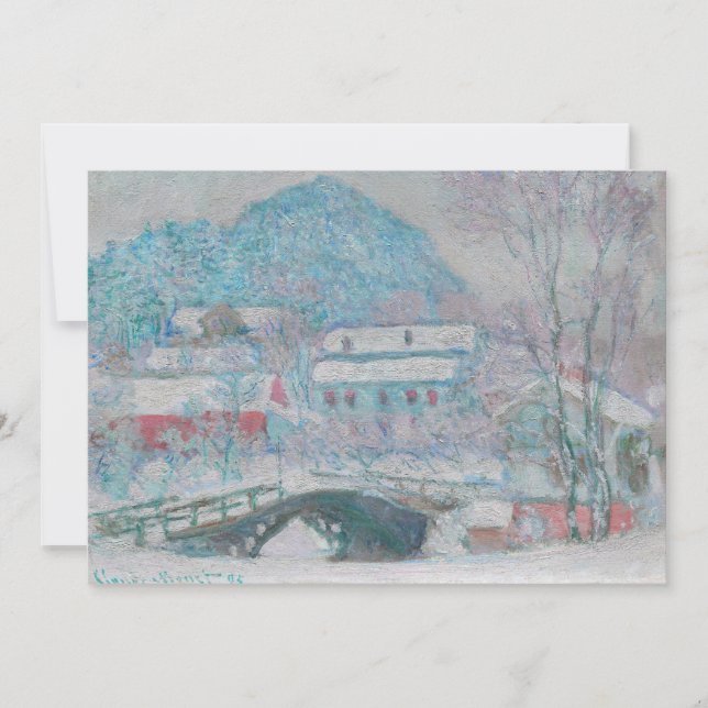 Monet - Norwegen, Sandviken Village in Snow Dankeskarte (Vorderseite)