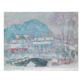 Monet - Norwegen, Sandviken Village in Snow Fotodruck
