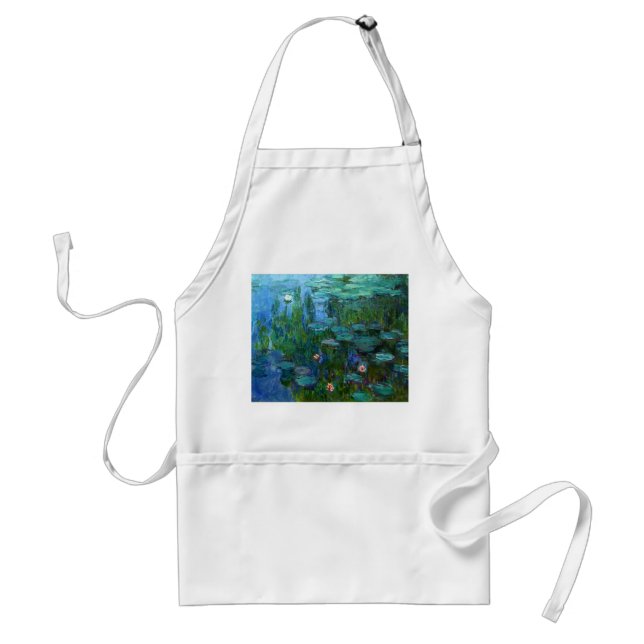 Monet Nympheas Wasser-Lilien-Schürze Schürze (Vorne)