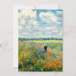 Monet painting, Poppy Field, Argenteuil, Karte
