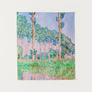 Monet - Pappeln, Rosa Effekt Wandteppich