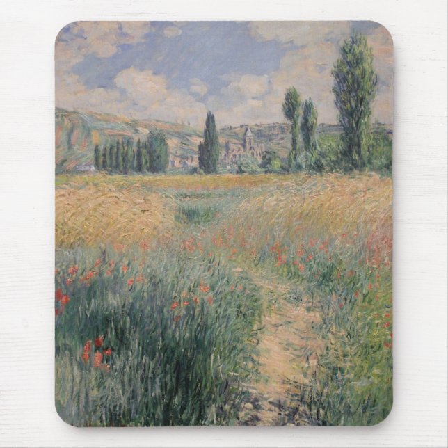 Monet Path auf der Insel Saint Martin, Vétheuil Mousepad (Vorne)