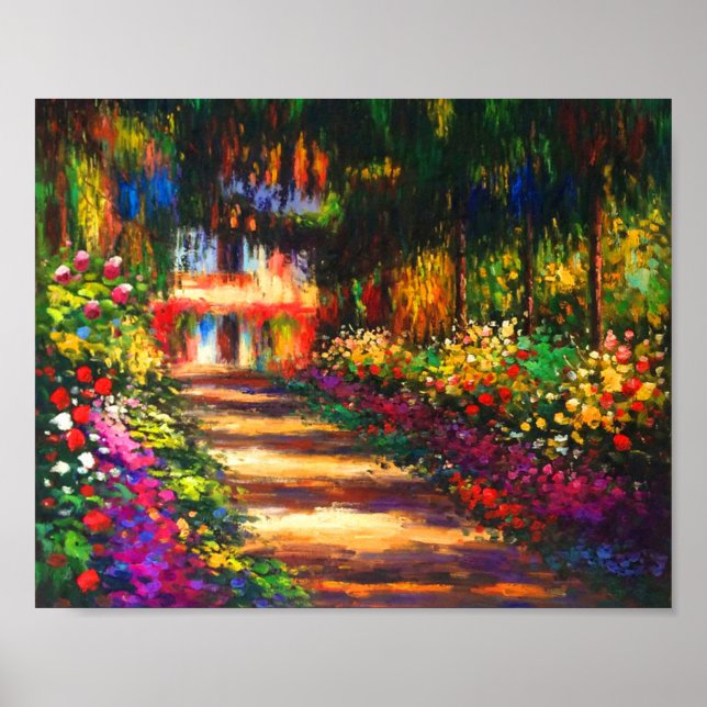 Monet Pathway im Monet's Garden Poster (Vorne)
