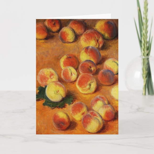Monet Peaches Grußkarte Karte (Vorderseite)