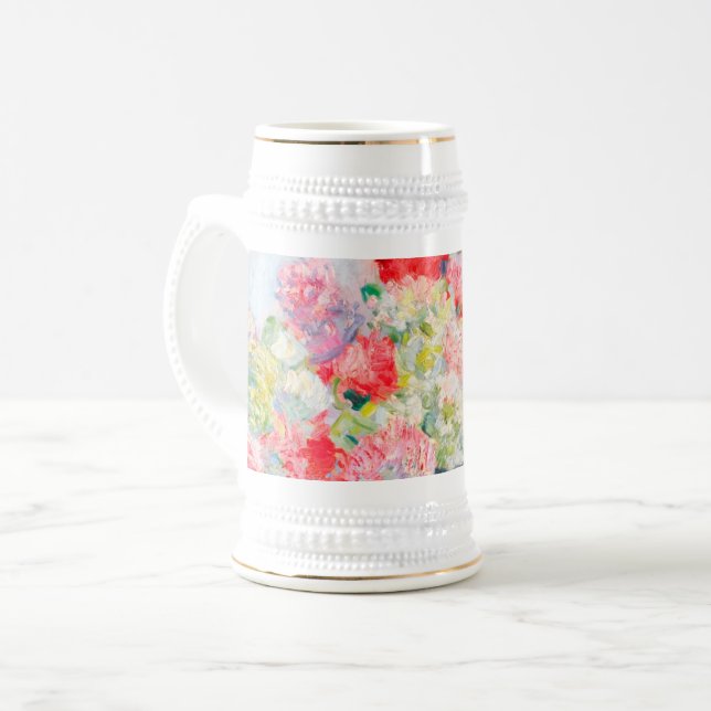 Monet Peonies Bierglas (Vorderseite Links)