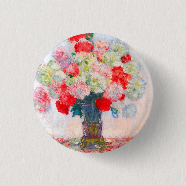 Monet Peonies Button (Vorderseite)
