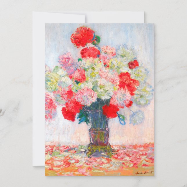 Monet Peonies Card (Vorderseite)