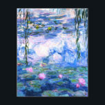 Monet Pink Water Lilies Flyer<br><div class="desc">Ein rosa Monet-Flyer mit wunderschönen rosafarbenen Seerosen,  die in einem ruhigen,  blauen Teich mit Lilienblättern schwimmen. Ein großartiges Monet-Geschenk für die Liebhaber von Impressionismus und französischer Kunst.</div>