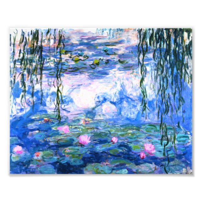 Monet Pink Water Lilies Fotodruck (Vorne)
