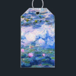 Monet Pink Water Lilies Geschenkanhänger<br><div class="desc">Ein Monet-rosa-Wasserlililiengeschenk-Tag mit schönen rosa Seerosen,  die in einem ruhigen,  blauen Teich mit Lilienpolstern schwimmen. Ein großartiges Monet-Geschenk für die Liebhaber von Impressionismus und französischer Kunst.</div>
