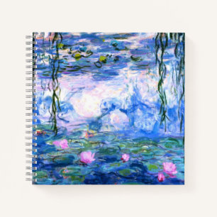 Monet Pink Water Lilies  Notizbuch