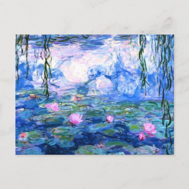 Monet Pink Water Lilies Postkarte (Vorderseite)