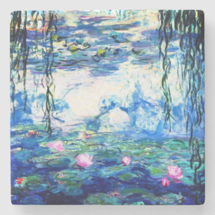 Monet Pink Water Lilies Stone Untersetzer