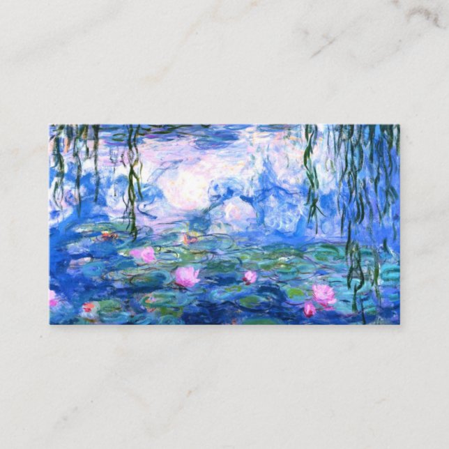 Monet Pink Water Lilies  Visitenkarte (Vorderseite)