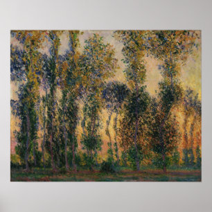 Monet - Poplars bei Giverny 1888 Poster