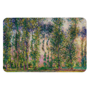 Monet Poplars über Giverny Magnet