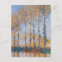 Monet - Poplars, weißer und gelber Effekt