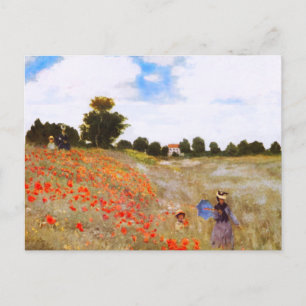 Monet Poppies Postcard Postkarte