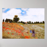 Monet Poppies Poster<br><div class="desc">Monet Poppies Poster. Öl auf Leinwand aus dem Jahr 1873. Eines der bekanntesten und beliebtesten früheren Gemälde Monets, Coquelicots oder Red Poppies, zeigt zwei Frauen, die mit ihren Kindern in einem sonnigen Feld von Blume aus rotem Mohn spazieren. Ein hübsches Geschenk für Fans von Monet, Roten Mohnmalereien, französischer Kunst und...</div>