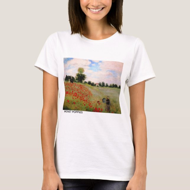 Monet Poppies T-Shirt (Vorderseite)