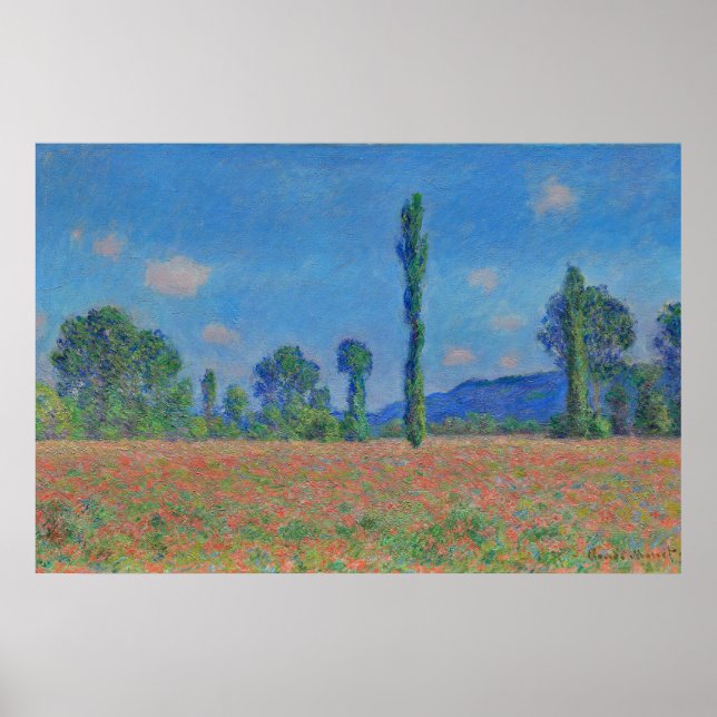 Monet Poppy Feldmalerei Poster (Vorne)