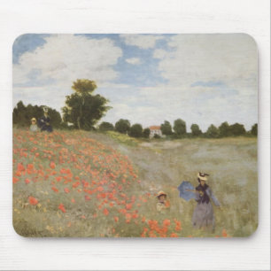 Monet Poppy Field Mousepad