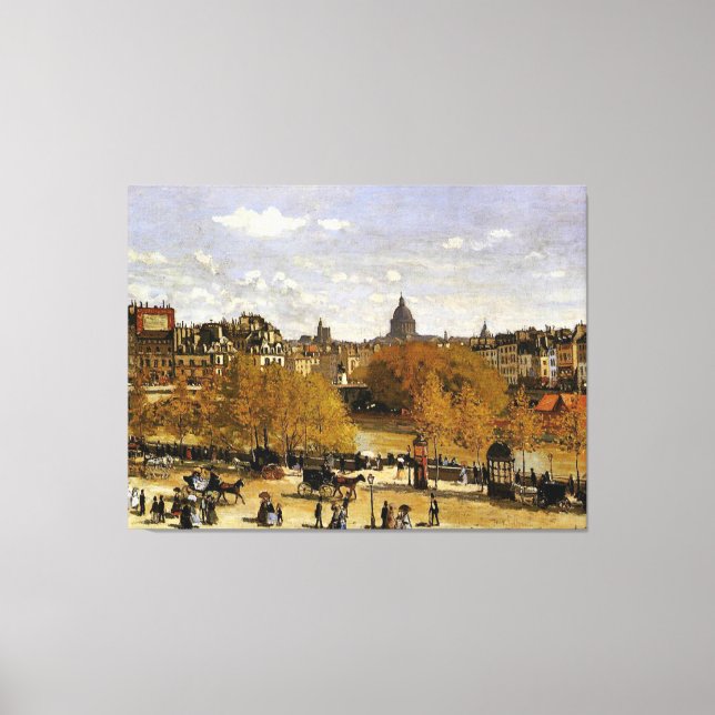 Monet - Quai du Louvre, Leinwanddruck (Vorderseite)
