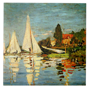 Monet - Regatta in Argenteuil, Fliese