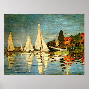 Monet, Regattas in Argenteuil Poster