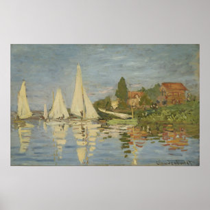Monet - Regattas in Argenteuil Poster