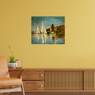 Monet, Regattas in Argenteuil Poster