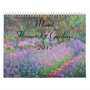 Monet Riesige Blume und Gärten 2017 Kalender
