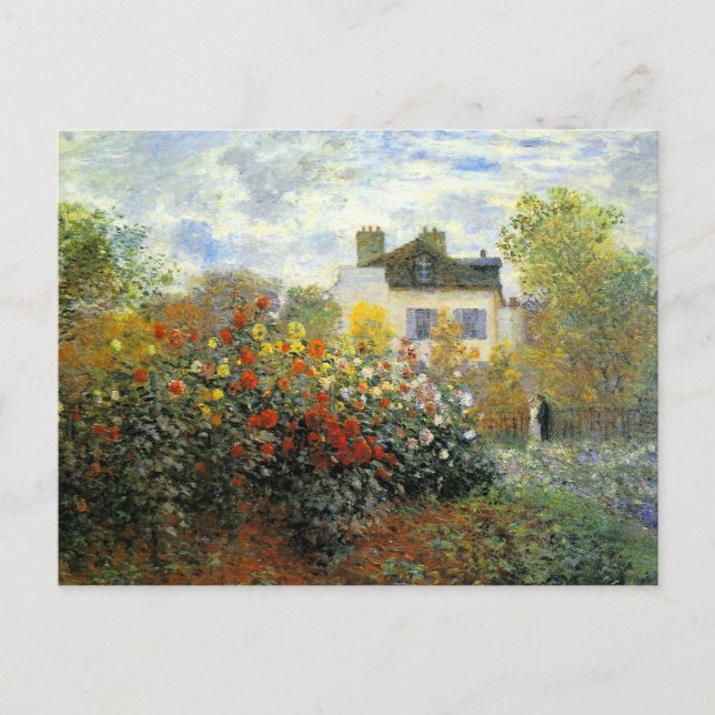 Monet Rose Garden Postkarte (Vorderseite)