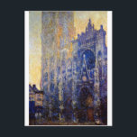 Monet - Rote Kathedrale, Morgeneffekt Postkarte<br><div class="desc">Claude Monet Malerei,  Ruen Kathedrale,  The Portal,  Morning Effect (Rouen Cathedral Series)</div>
