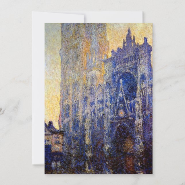 Monet - Rouen Cathedral, Morning Effect Karte (Vorderseite)