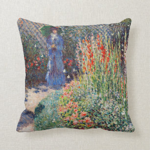Monet - Runded Blume Bed, berühmtes Gemälde, Kissen