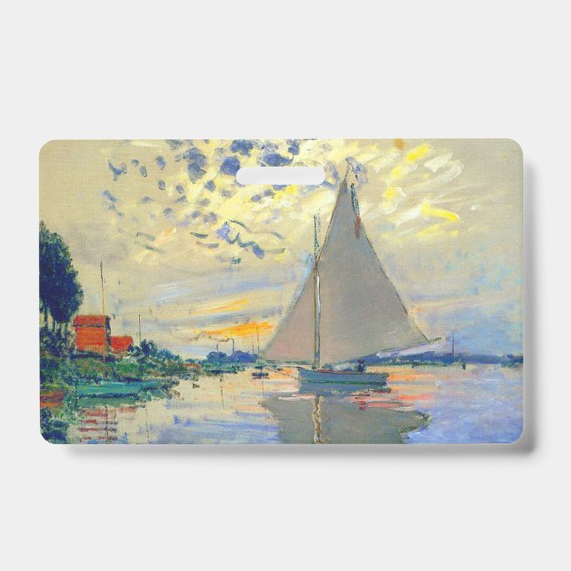 Monet Sailboat at Le Petit-Gennevilliers Ausweis (Vorderseite)