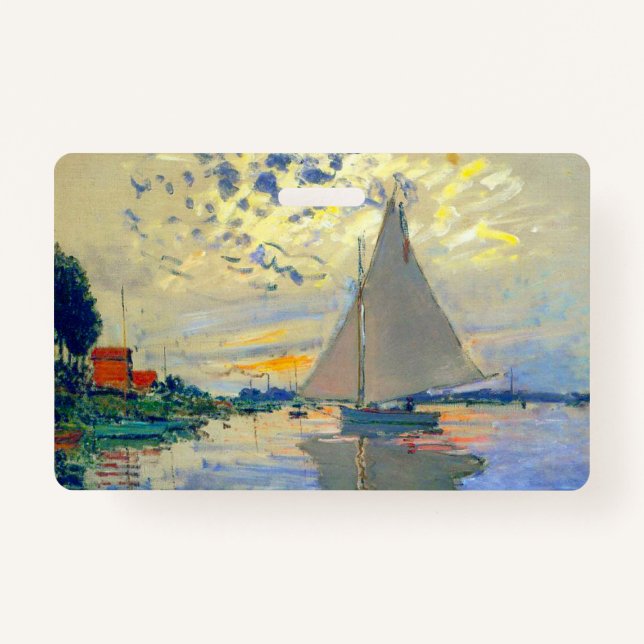 Monet Sailboat at Le Petit-Gennevilliers Ausweis (Vorderseite)