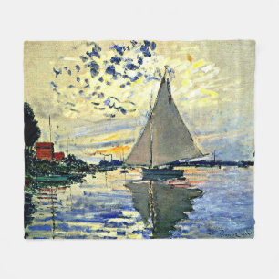 Monet, Sailboat at le Petit Gennevilliers Fleecedecke